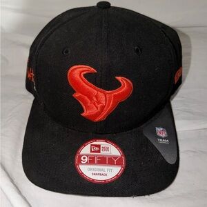 JJ Watt Texans New Era Black and Red 9FIFTY Cap